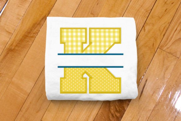 Athletic Elegance Meets Versatility in Varsity Letter K Split Applique
