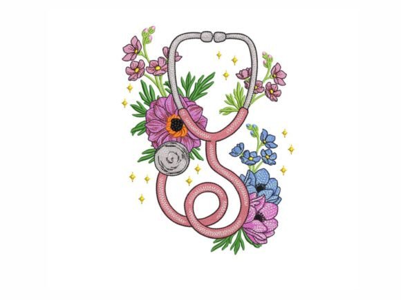 Floral Nurse: A Seasonal Embroidery Design for Holiday Crafts