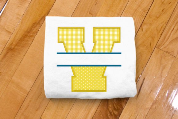 Varsity Letter V Split Applique: A Seasonal Embroidery Staple
