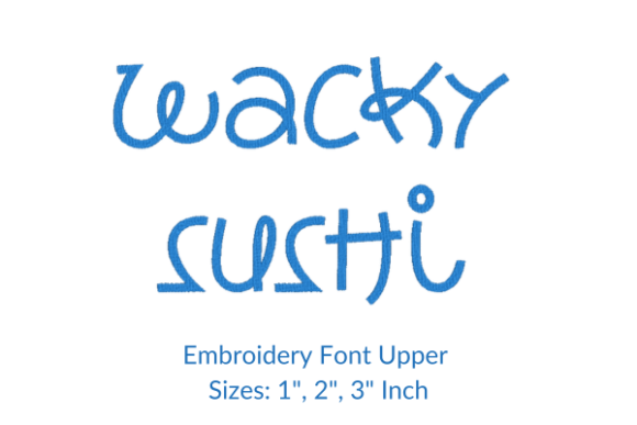 Wacky Sushi Font Embroidery Design – A Playful Boost for Small Business Branding